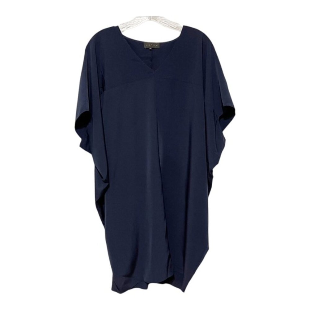 Hatch Slouch O/S One Size V Neck Maternity Dress in Blue - Picture 2 of 5